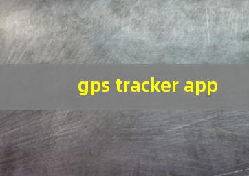 gps tracker app